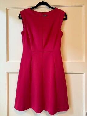 Vince Camuto Sleeveless Fit-and-Flare Dress - Hot Pink